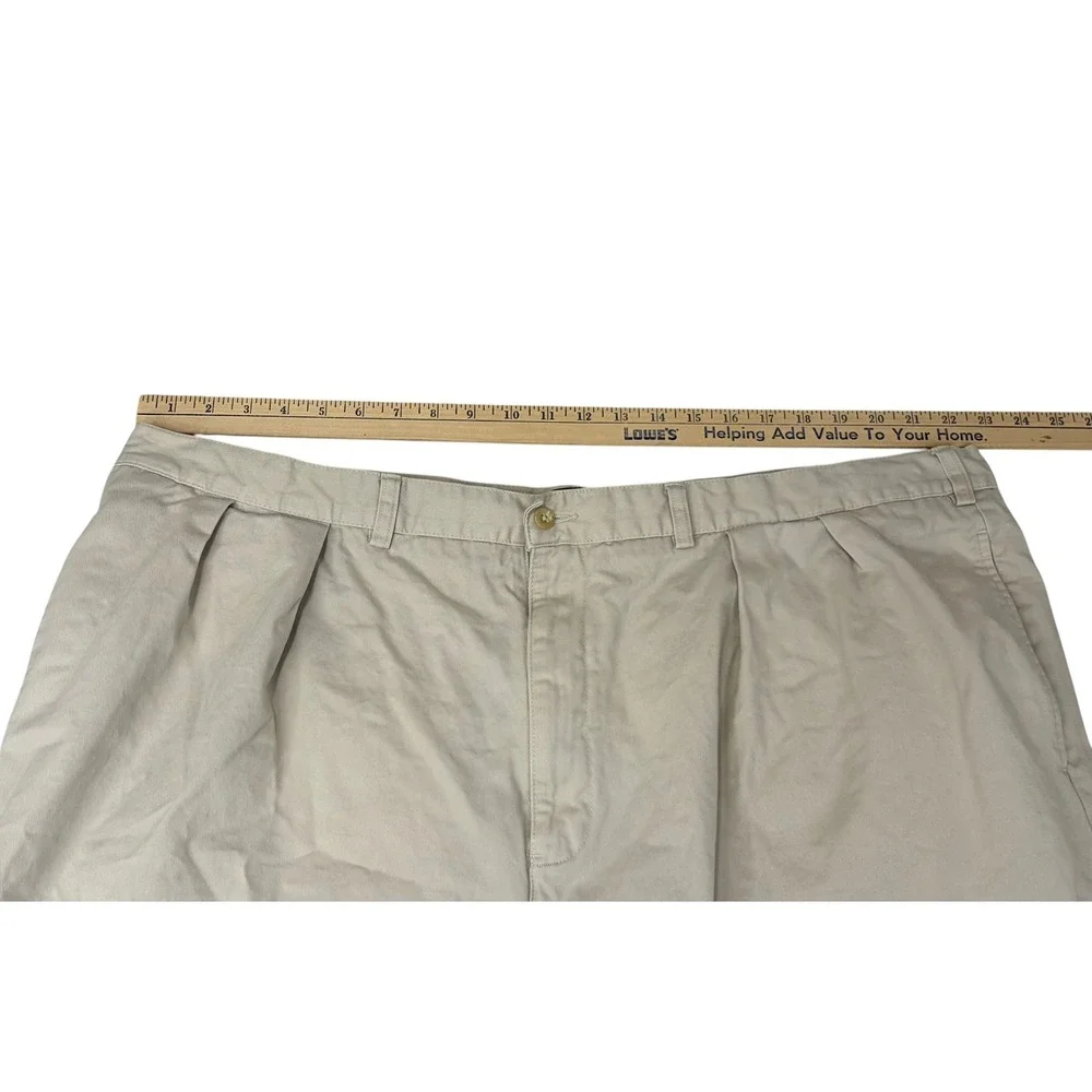 Polo Ralph Lauren Mens Big Tyler Shorts 48B Khaki Tan Pleated Preppy Old Money